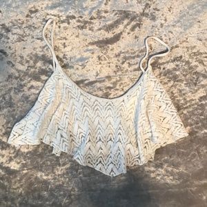 Foreign Exchange Cream Crop Top